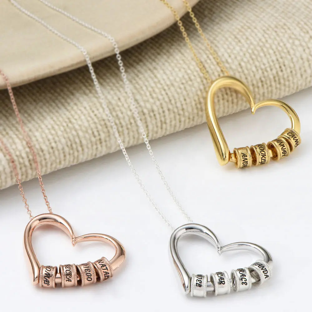 To My Best Mom DIY Bead String Heart Necklace with Flap Wooden Box for Mom Birthday Mother'S Day Valentine'S Day Christm Gifts