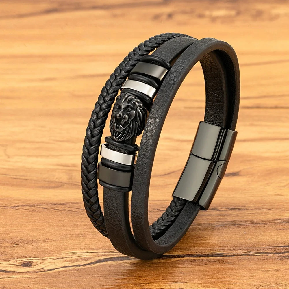 "To My Son" Lions Head Bracelet