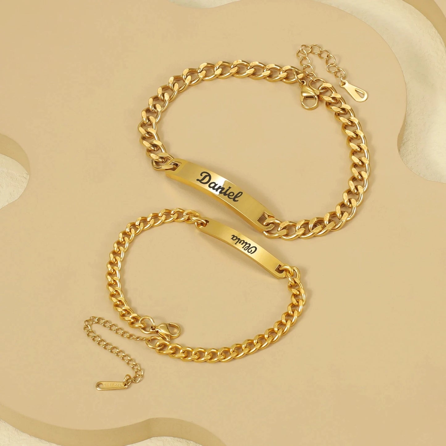 Personalized Bracelets With Eternal Roses Gift Set