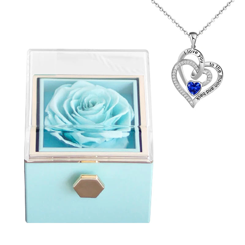 Eternal Rose Gift Box & necklace