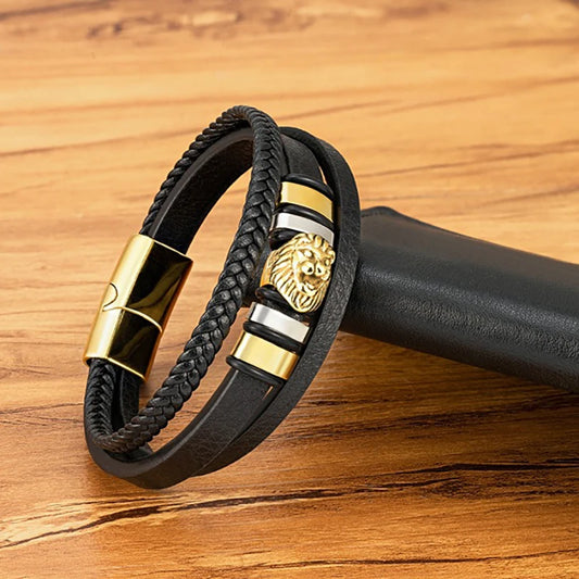 "To My Son" Lions Head Bracelet