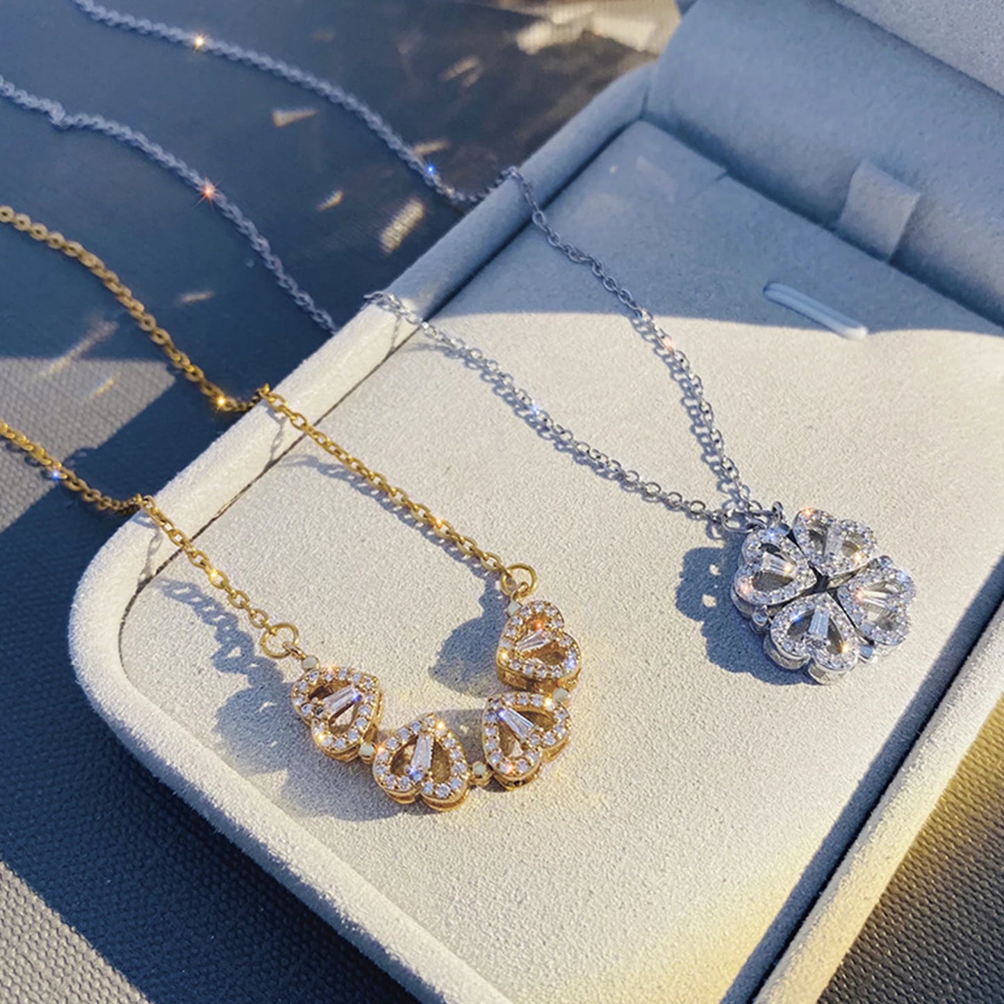 4-Leaf Clover Necklace Eternal Rose Box auto