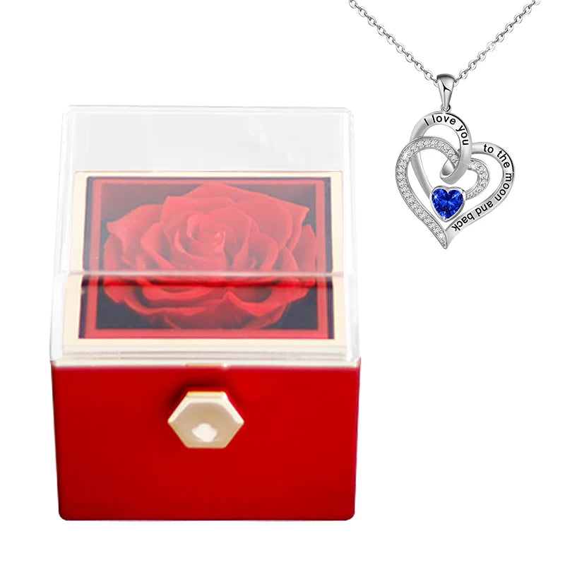 Eternal Rose Gift Box & necklace