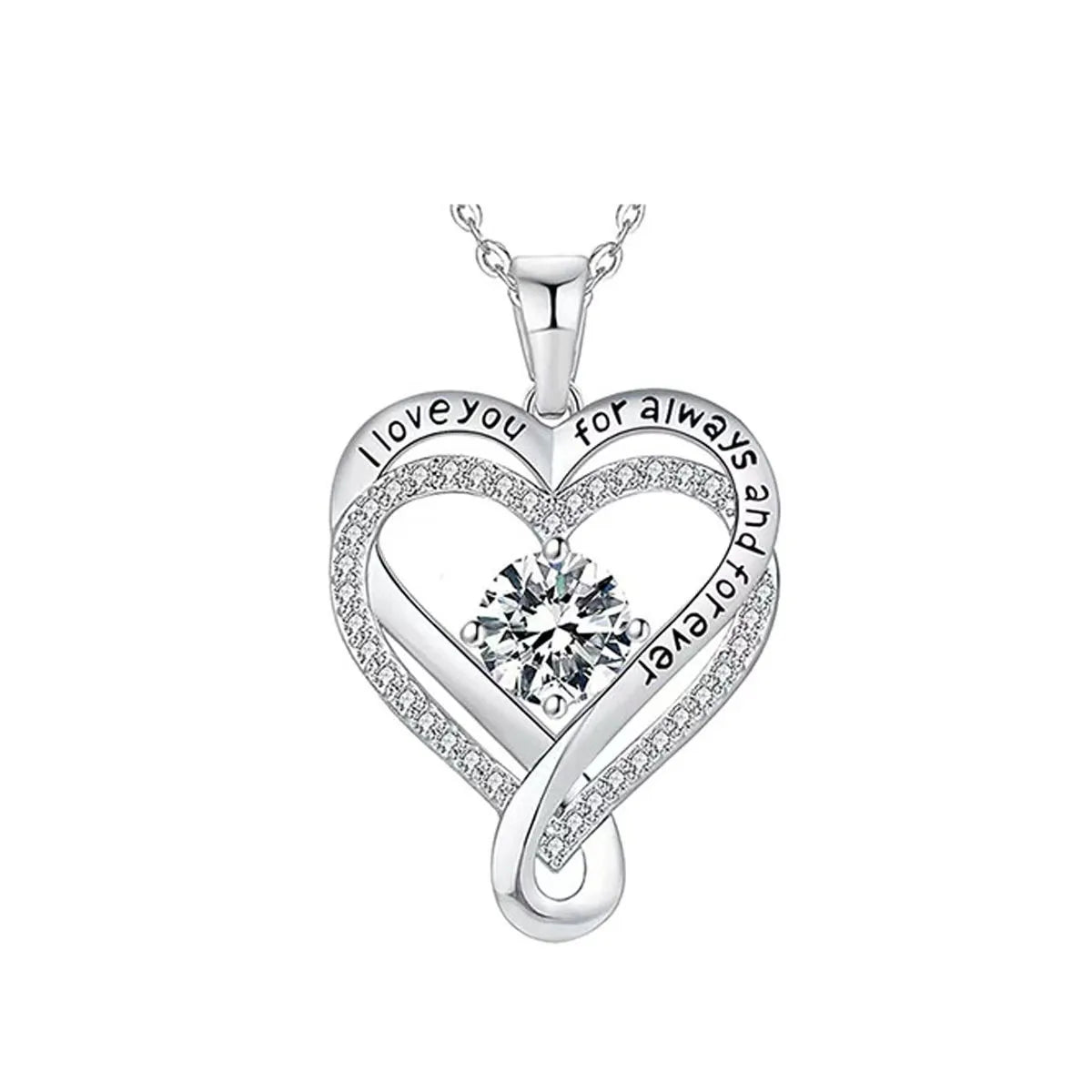 "To My Love" Love You Forever & Always Heart Necklace