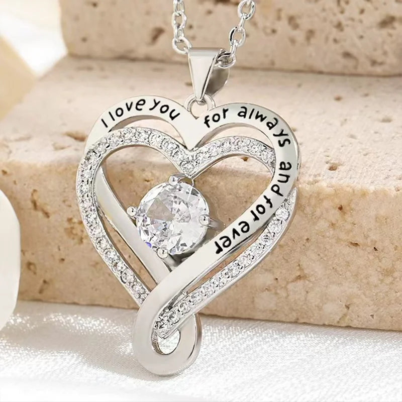 "To My Love" Love You Forever & Always Heart Necklace