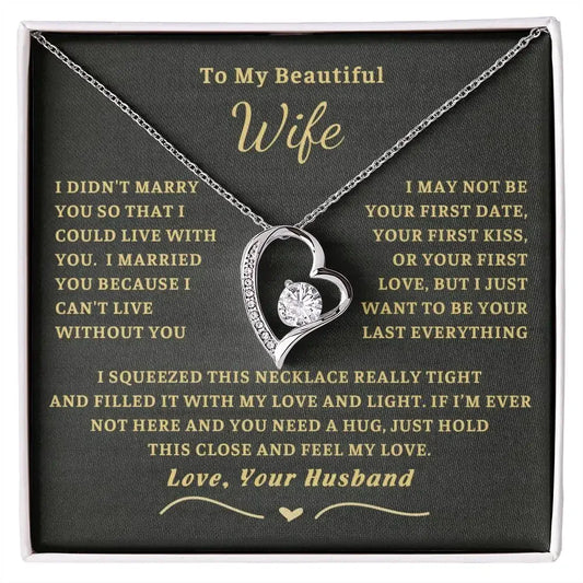 "To My Beautiful Wife" LED Gift Box & Necklace