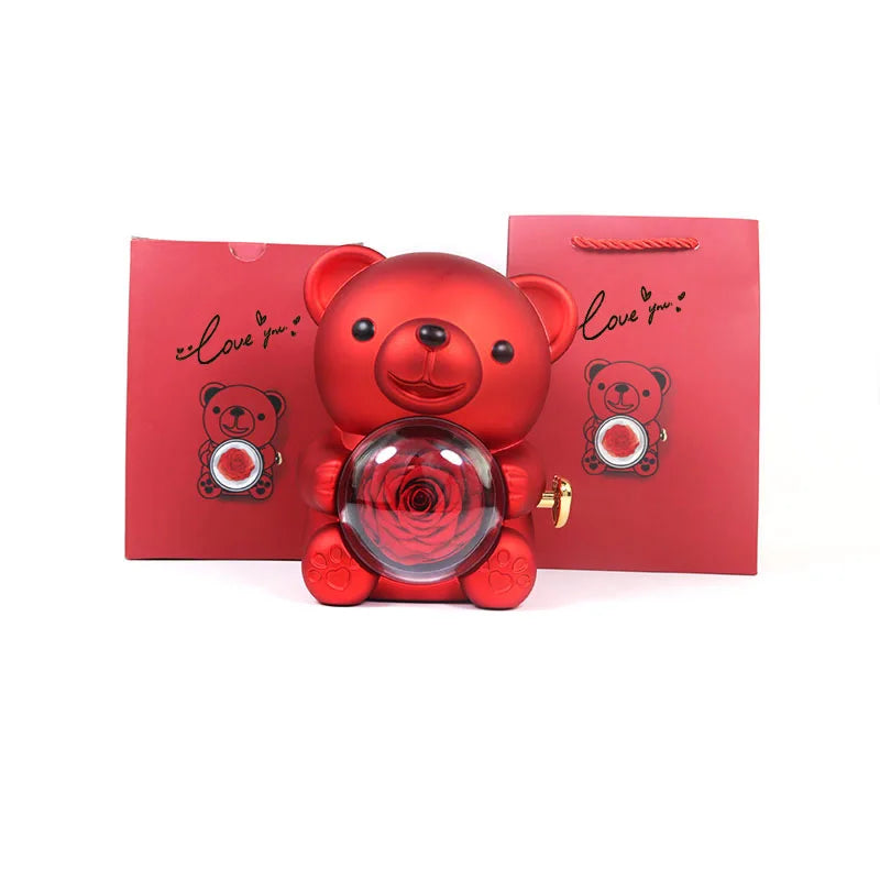 "Love Teddy" Gift Bear With Custom Text Engraved Necklace