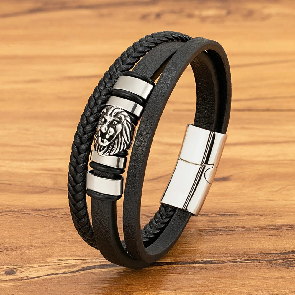 "To My Son" Lions Head Bracelet
