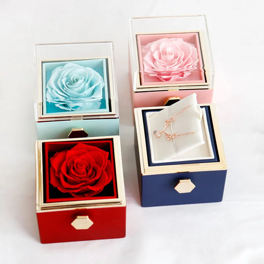 Eternal Rose Gift Box & necklace