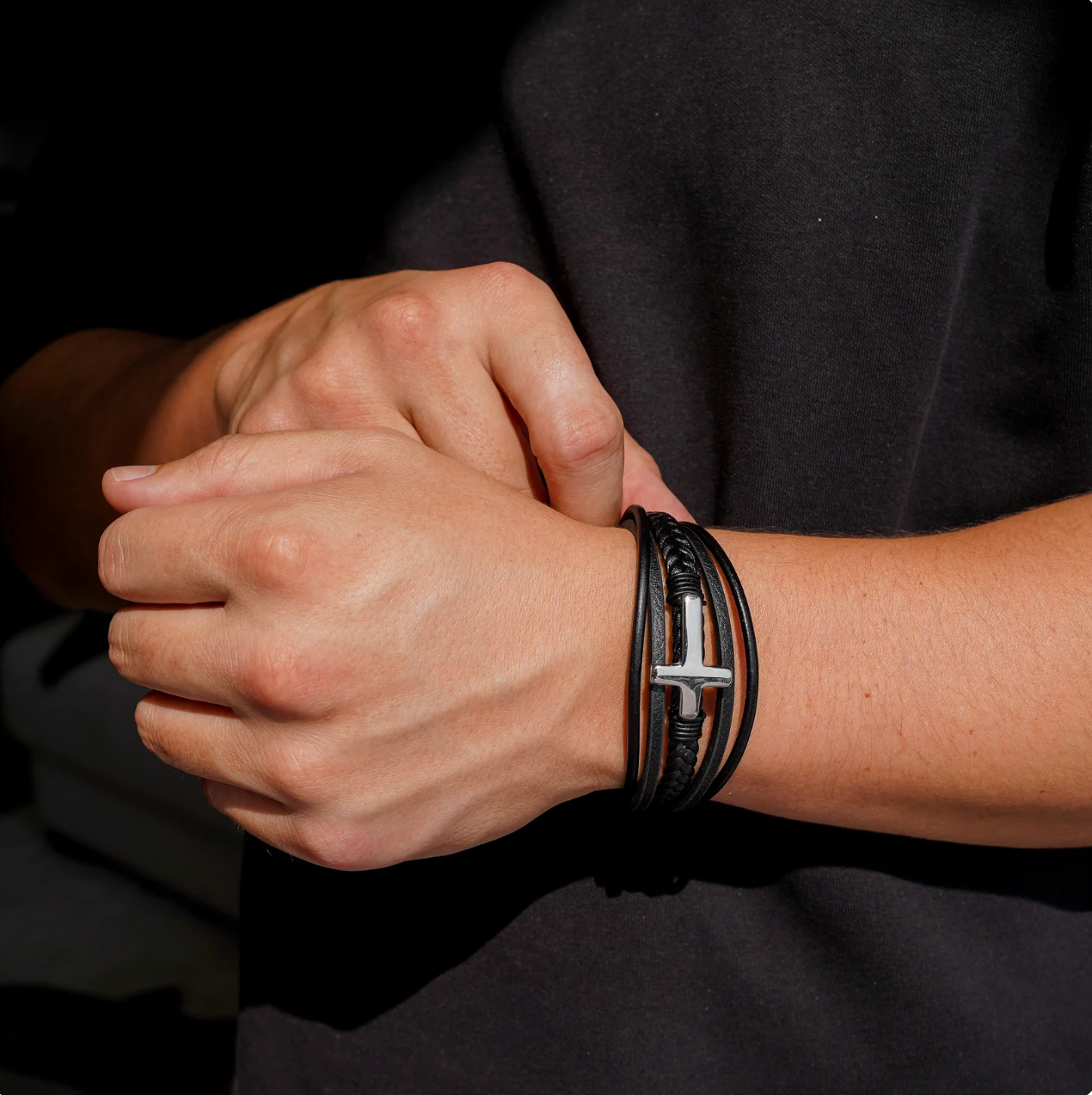 "To My Grandson" Bracelet With Custom Name Engraving
