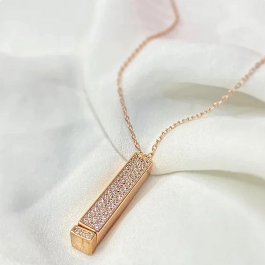 "To My Soulmate" I Love You Pillar Necklace Gift Box