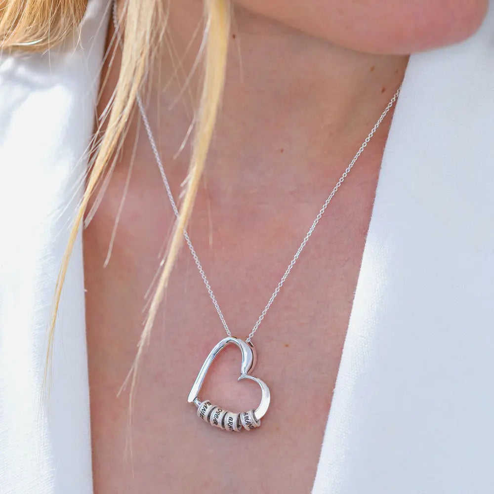 "Best Mom In The World" - Engraved Heart Pendant With Gift Box