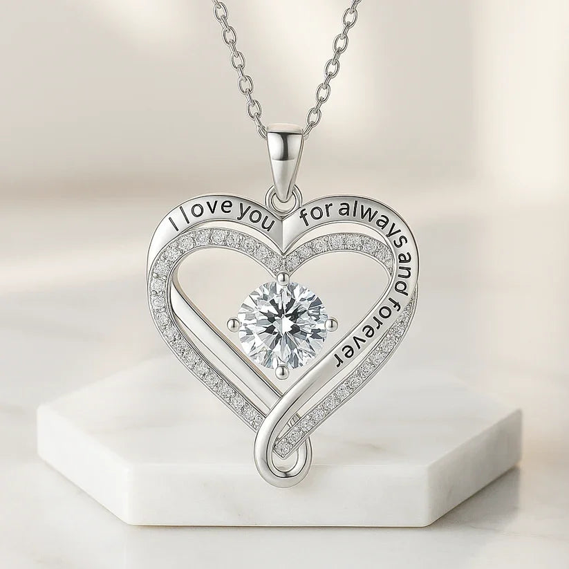 "To My Love" Love You Forever & Always Heart Necklace