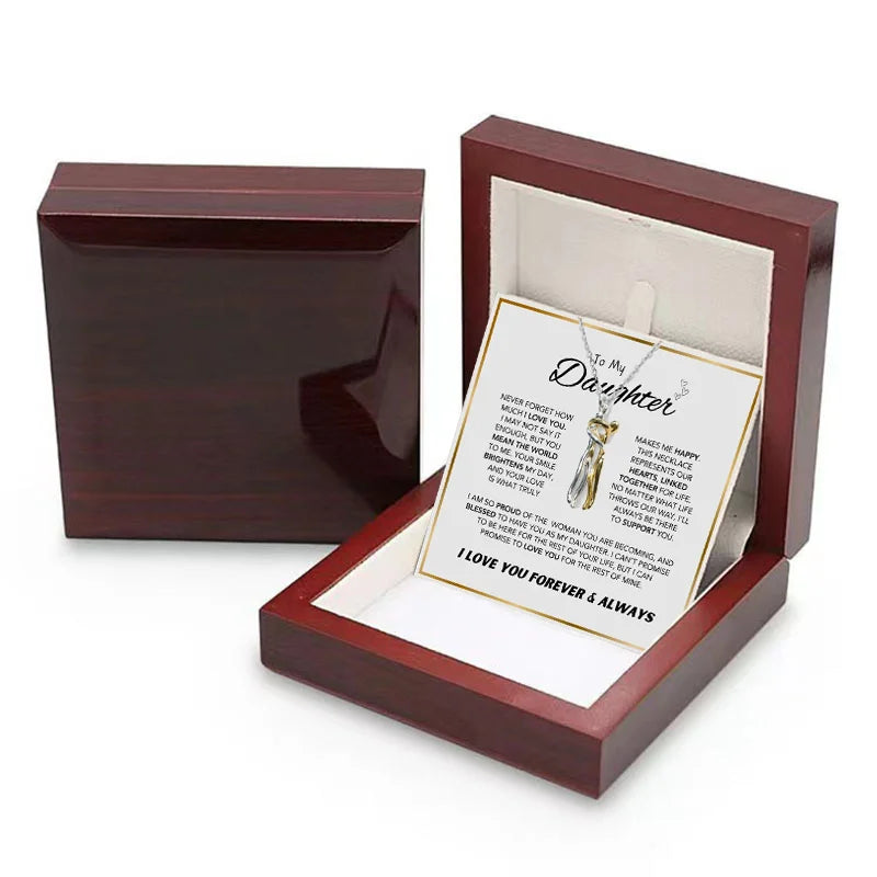 "To My Daughter" Everlasting Hug Necklace Gift Box