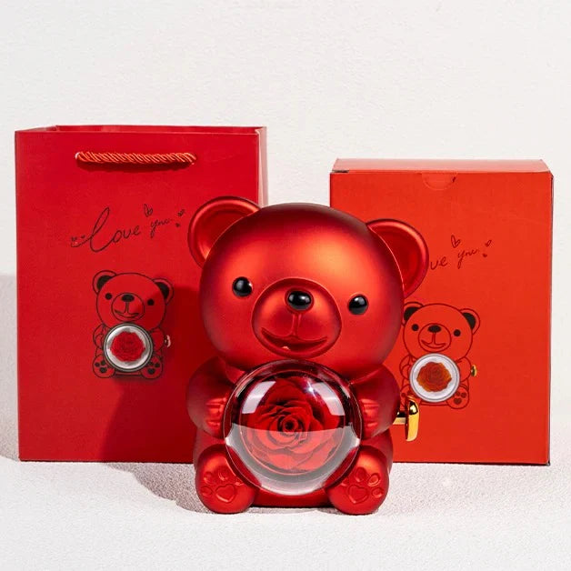 "Love Teddy" Gift Bear Hugging Necklace