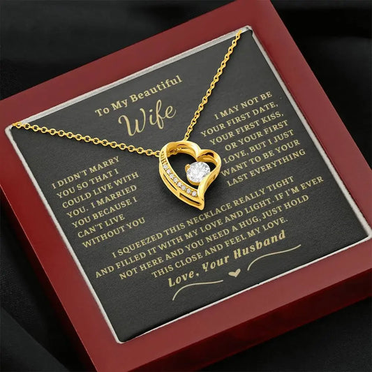 To My Wife Soulmate Gift New Love Heart Pendant Stainless Steel Necklace Fashion Jewelry Women Gifts Birthday 2024 Dropshipping