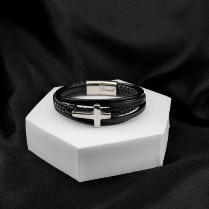 "To My Grandson" Bracelet With Custom Name Engraving