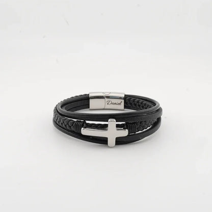 "To My Grandson" Bracelet With Custom Name Engraving