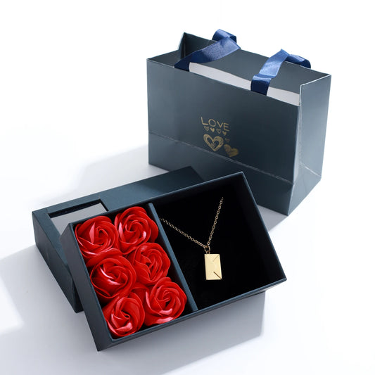 Love Letter Necklace - Eternal Roses Gift Set