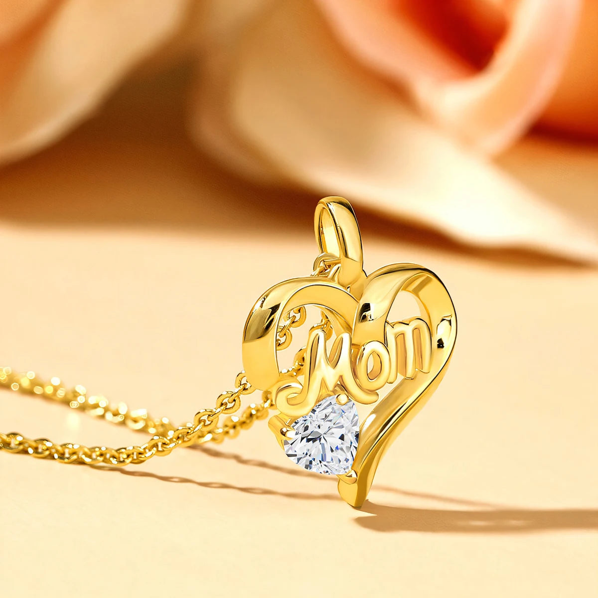 14k Gold "Mom" Necklace