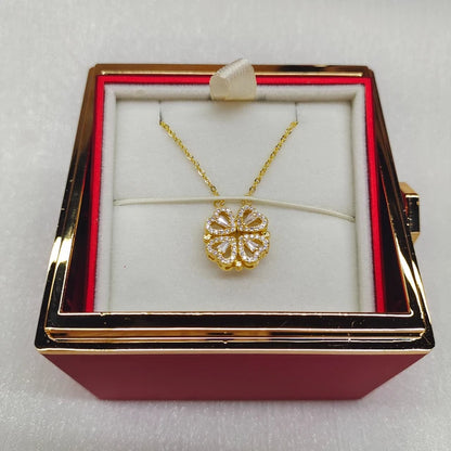 4-Leaf Clover Necklace Eternal Rose Box auto