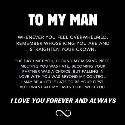 "To My Man" Infinity Bracelet Gift Box