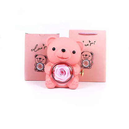 "Love Teddy" Gift Bear With Custom Text Engraved Necklace