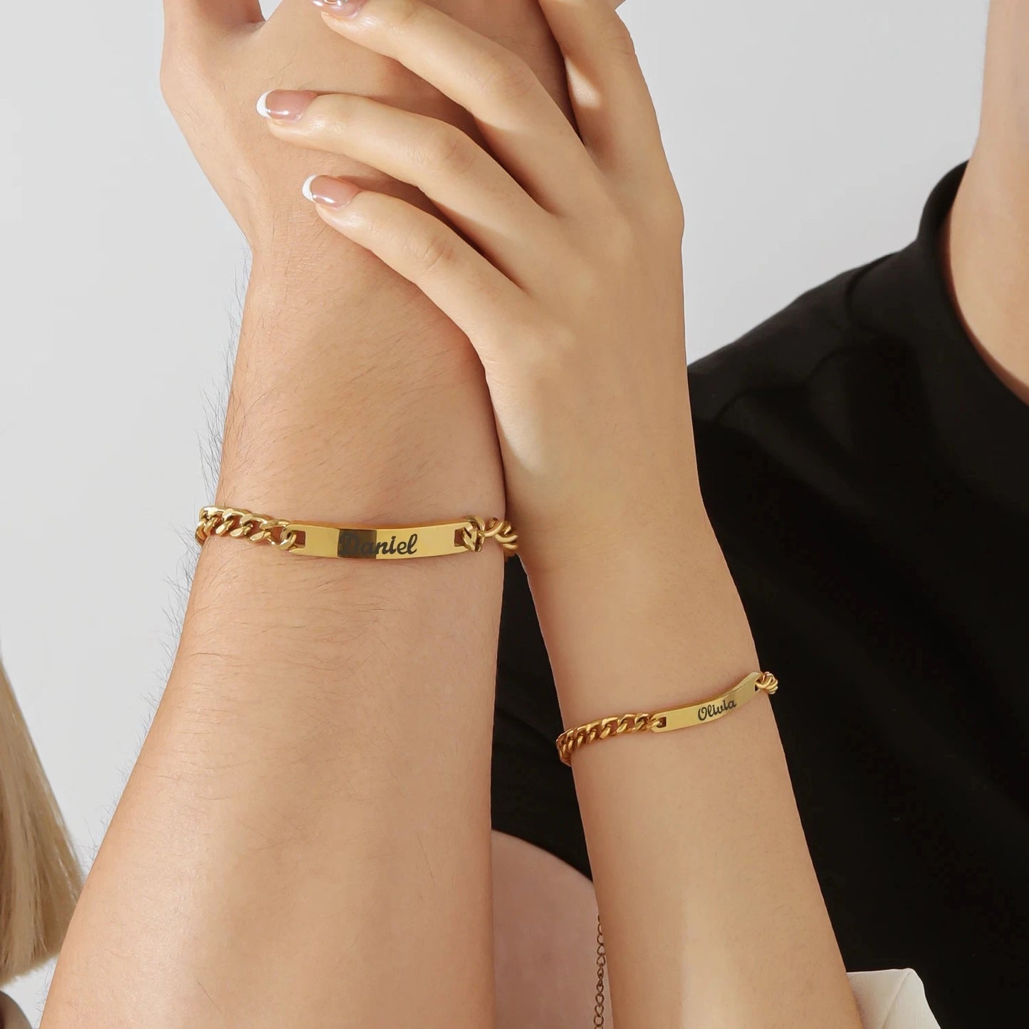Personalized Bracelets With Eternal Roses Gift Set