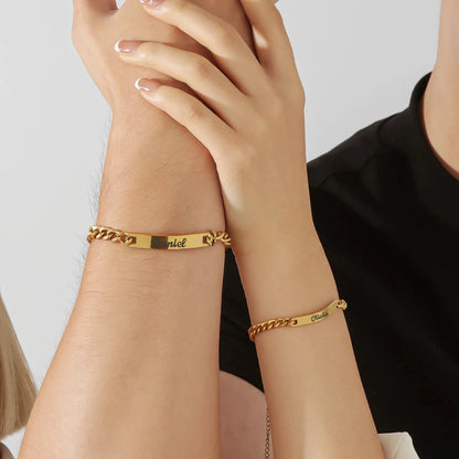 Personalized Bracelets With Eternal Roses Gift Set