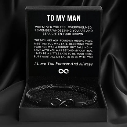 "To My Man" Infinity Bracelet Gift Box