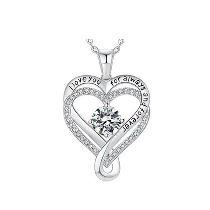 "To My Love" Love You Forever & Always Heart Necklace