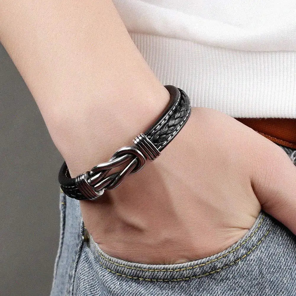 "To My Son" Infinity Knot Bracelet With Engraved Name