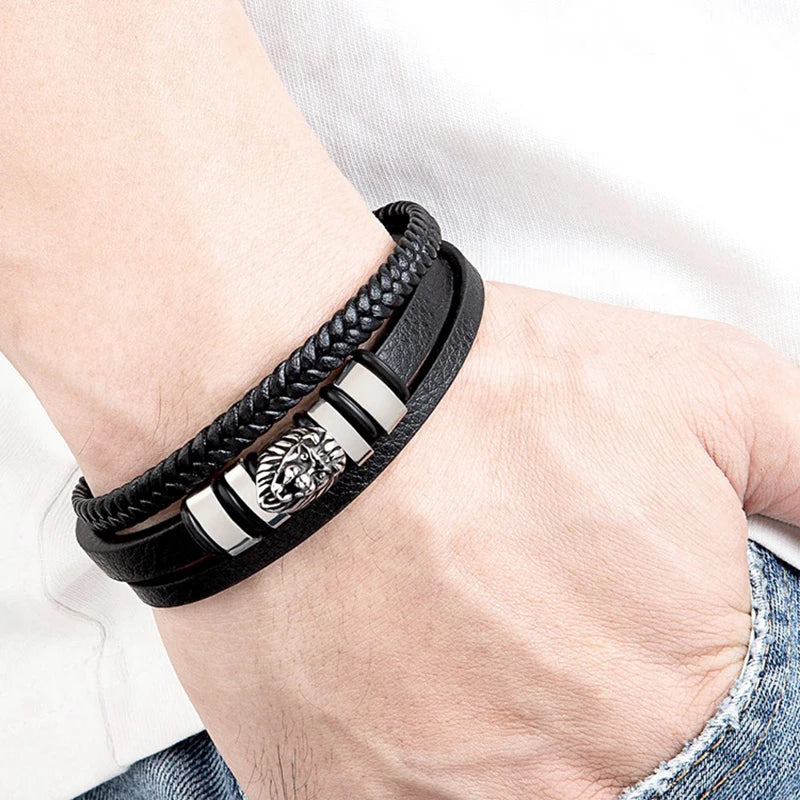 "To My Son" Lions Head Bracelet