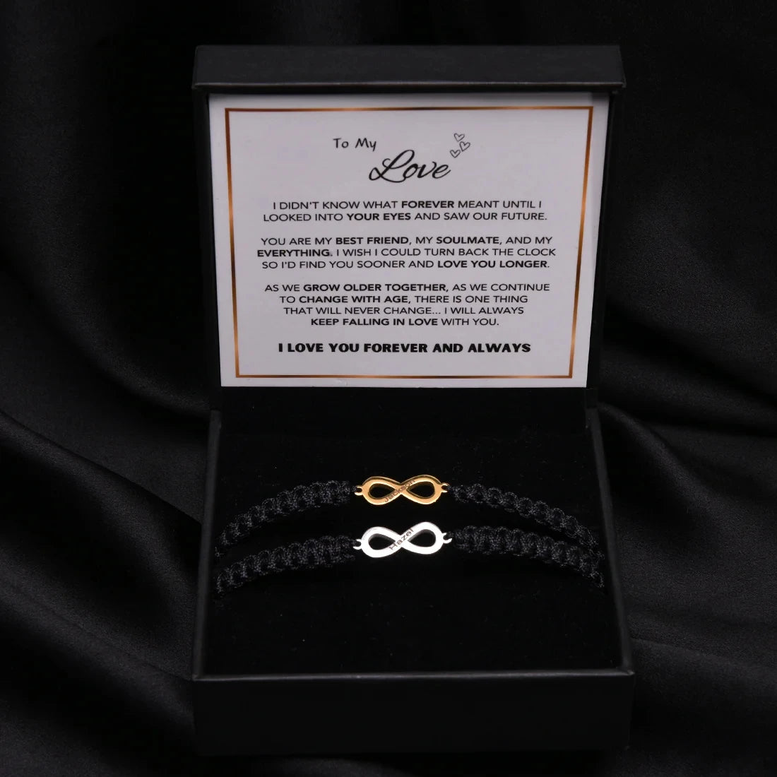"To My Love" Customized Infinity Bracelet