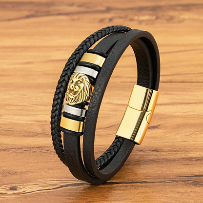 "To My Son" Lions Head Bracelet