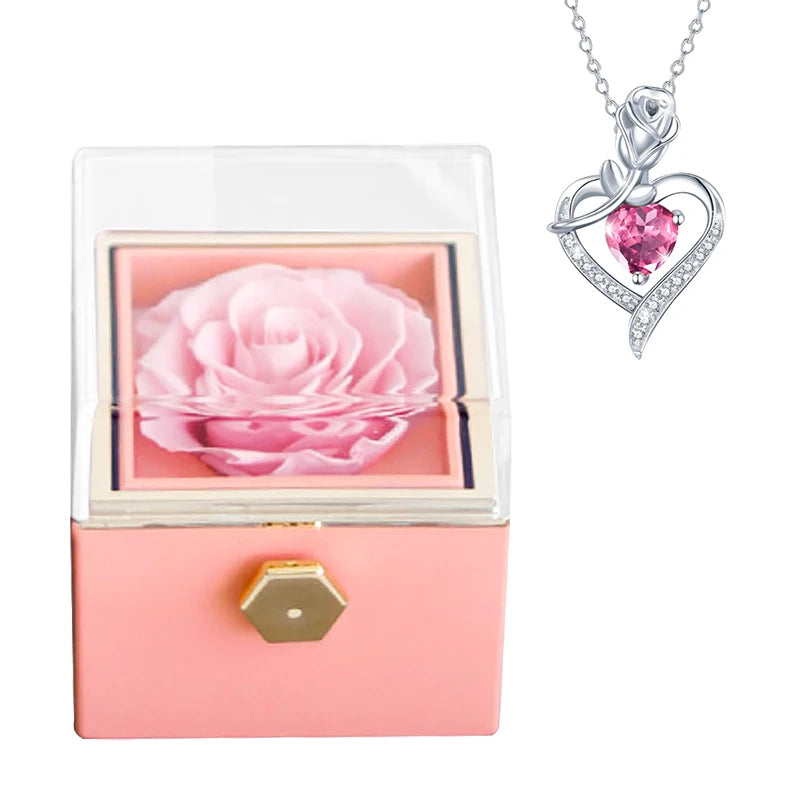 Eternal Rose Gift Box & necklace