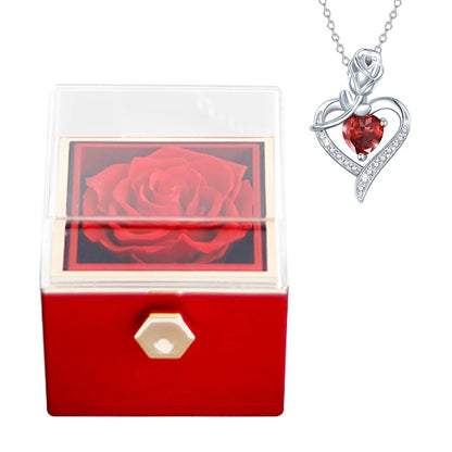 Eternal Rose Gift Box & necklace