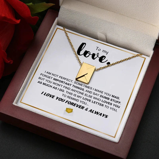 Love Letter Necklace LED Gift Box