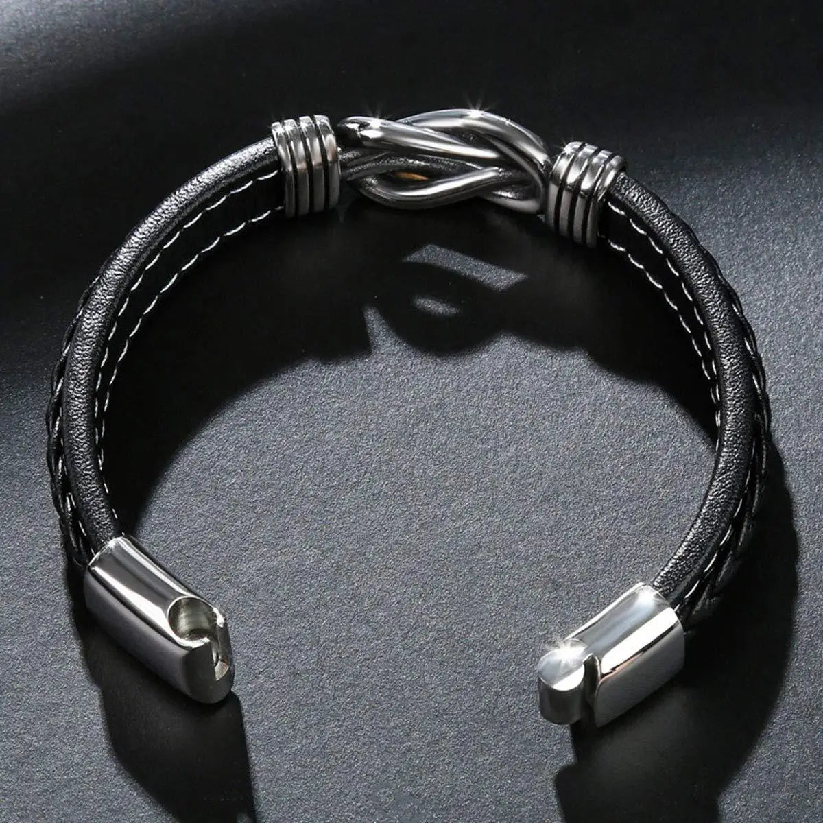 "To My Son" Infinity Knot Bracelet With Engraved Name