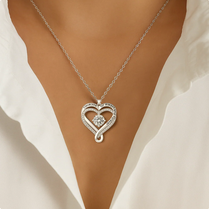 "To My Love" Love You Forever & Always Heart Necklace