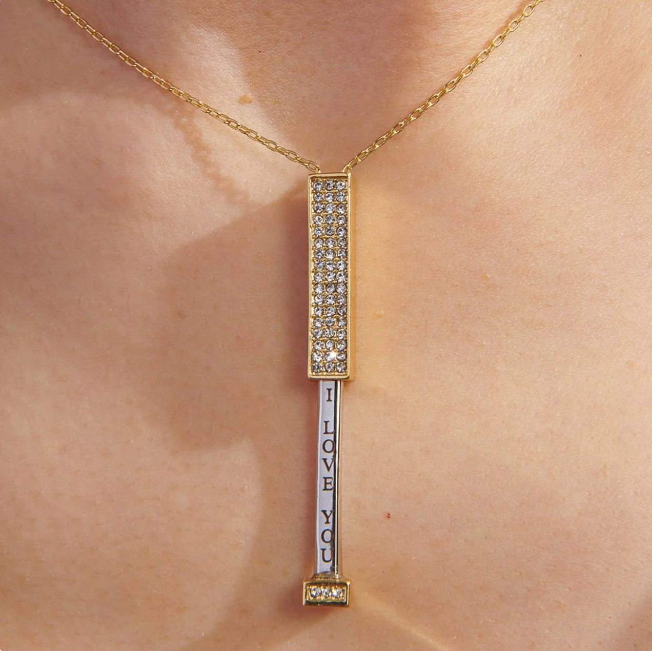 "To My Soulmate" I Love You Pillar Necklace Gift Box