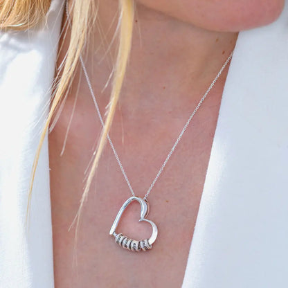"Best Mom In The World" - Engraved Heart Pendant With Gift Box