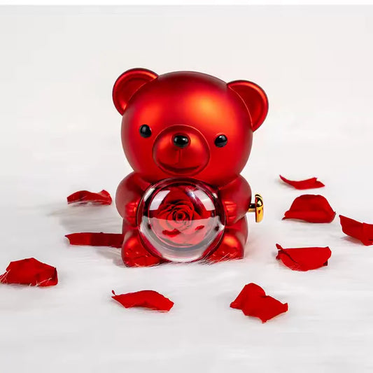 "Love Teddy" Gift Bear With Custom Text Engraved Necklace