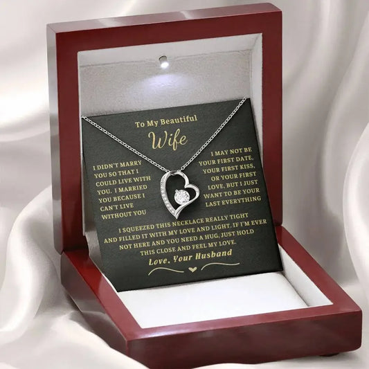 To My Wife Soulmate Gift New Love Heart Pendant Stainless Steel Necklace Fashion Jewelry Women Gifts Birthday 2024 Dropshipping